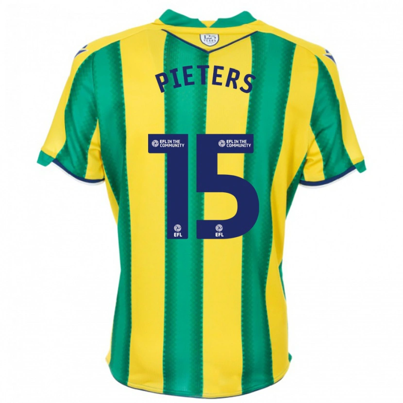 Danxen Hombre Camiseta Erik Pieters #15 Amarillo Verde 2ª Equipación 2025/26 La Camisa