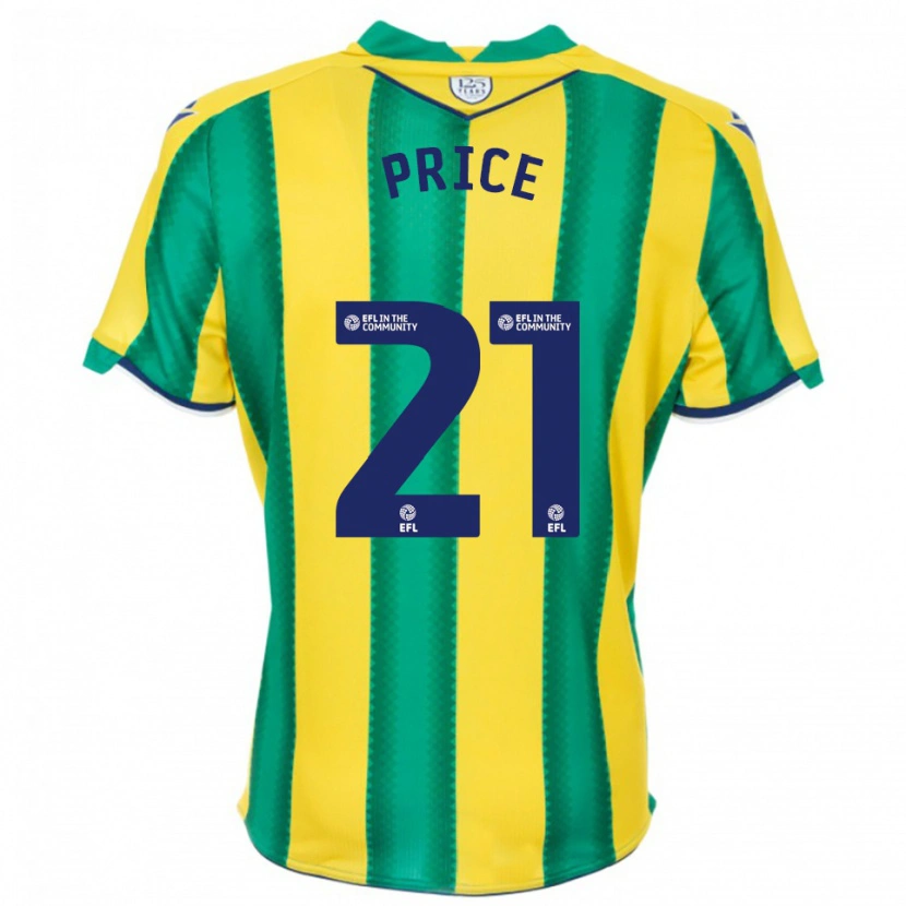 Danxen Hombre Camiseta Isaac Price #21 Amarillo Verde 2ª Equipación 2025/26 La Camisa