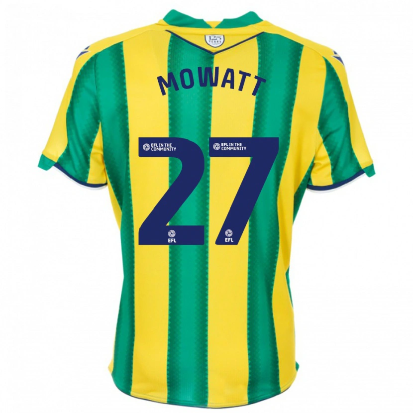 Danxen Hombre Camiseta Alex Mowatt #27 Amarillo Verde 2ª Equipación 2025/26 La Camisa