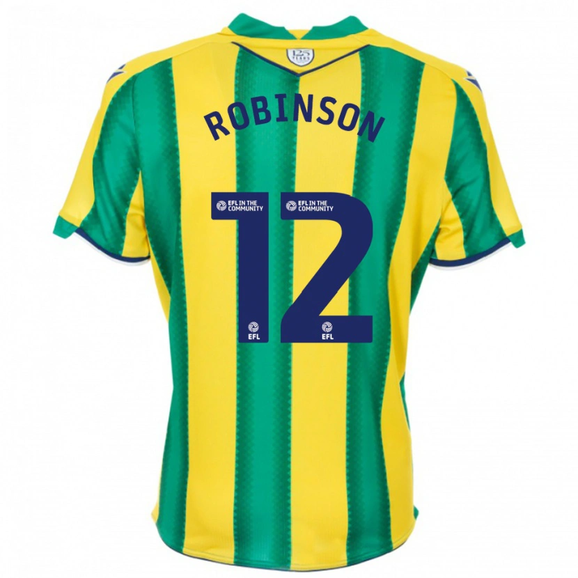 Danxen Hombre Camiseta Leanne Robinson #12 Amarillo Verde 2ª Equipación 2025/26 La Camisa