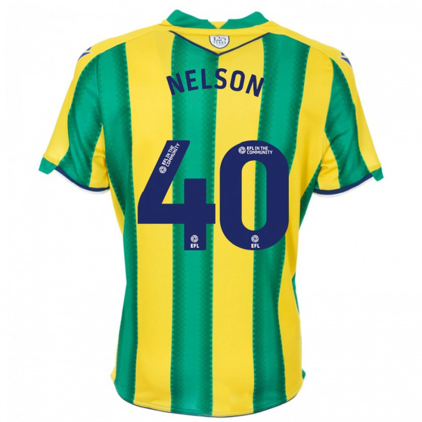 Danxen Hombre Camiseta Deago Nelson #40 Amarillo Verde 2ª Equipación 2025/26 La Camisa