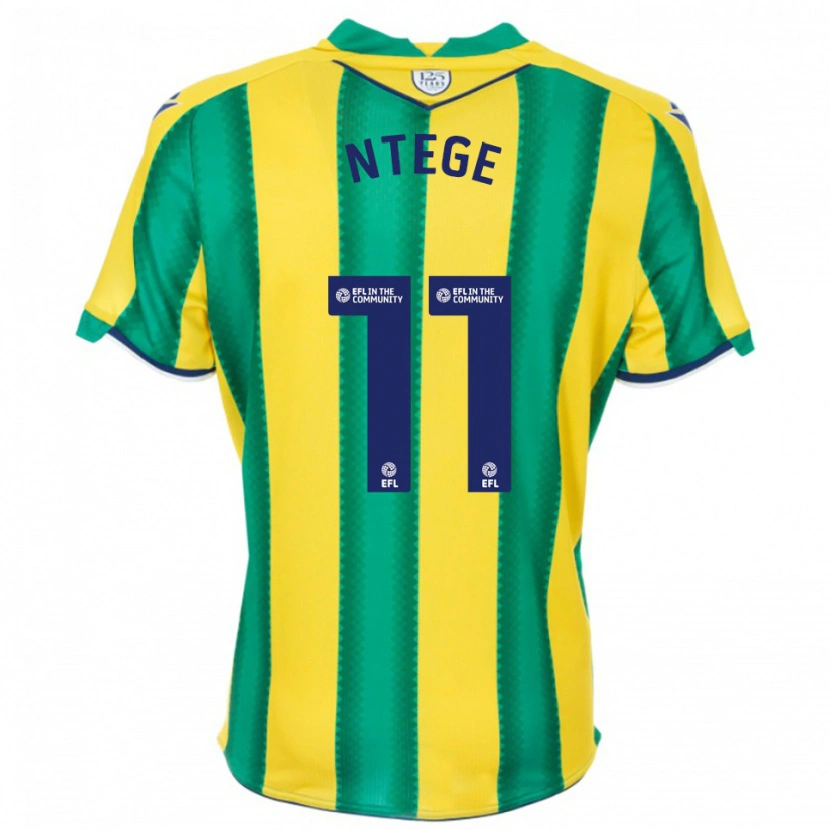 Danxen Hombre Camiseta Torin Ntege #11 Amarillo Verde 2ª Equipación 2025/26 La Camisa