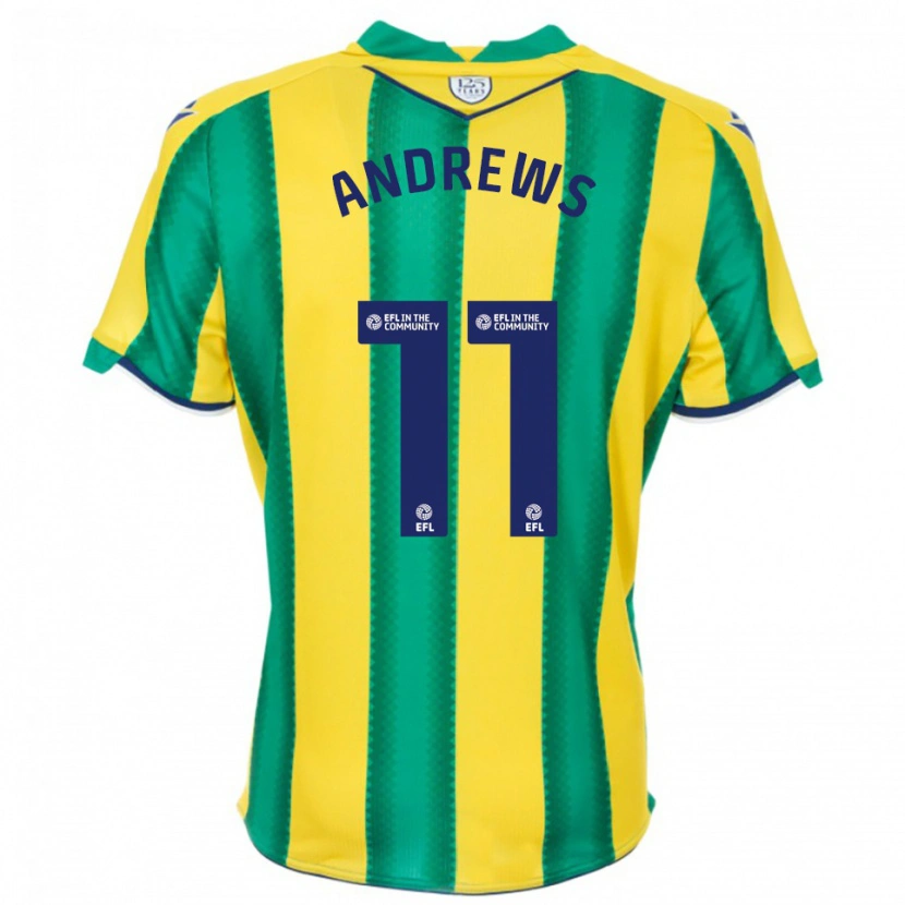 Danxen Hombre Camiseta Marli Rhodes-Andrews #11 Amarillo Verde 2ª Equipación 2025/26 La Camisa
