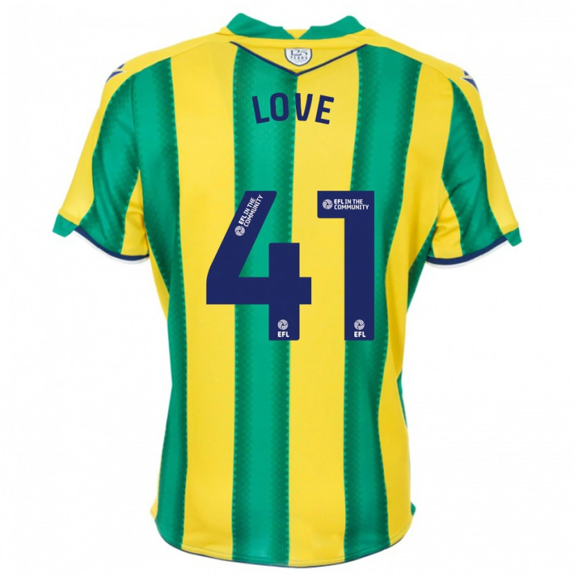 Danxen Hombre Camiseta Layton Love #41 Amarillo Verde 2ª Equipación 2025/26 La Camisa