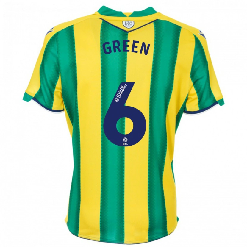 Danxen Hombre Camiseta Isabel Green #6 Amarillo Verde 2ª Equipación 2025/26 La Camisa
