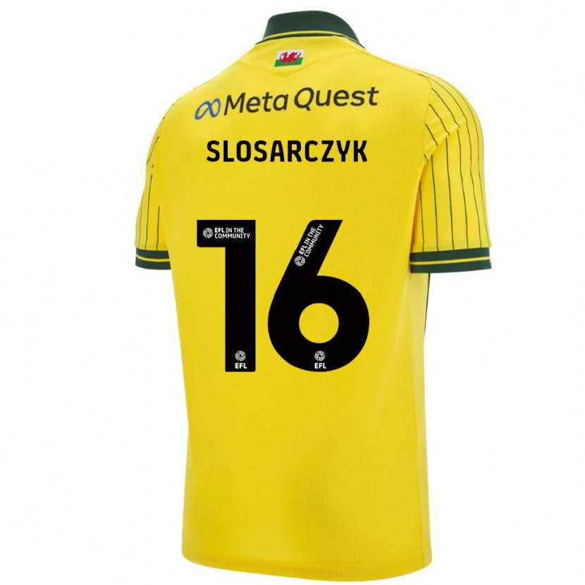 Danxen Hombre Camiseta Nikolas Slosarczyk #16 Amarillo Verde 2ª Equipación 2025/26 La Camisa