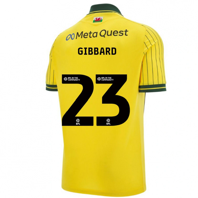Danxen Hombre Camiseta Mari Gibbard #23 Amarillo Verde 2ª Equipación 2025/26 La Camisa