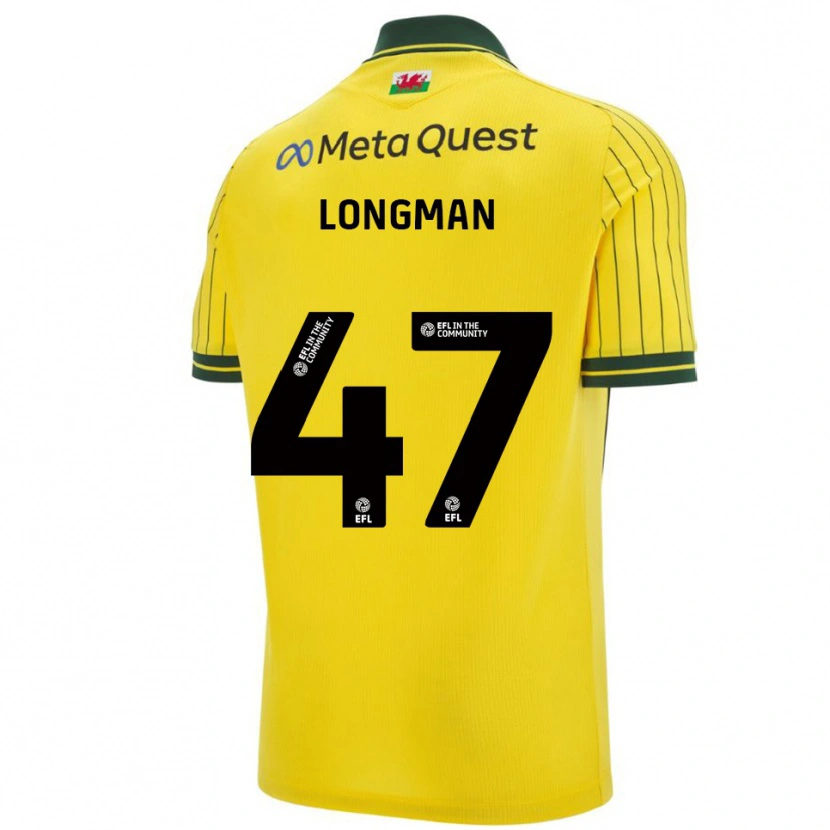 Danxen Hombre Camiseta Ryan Longman #47 Amarillo Verde 2ª Equipación 2025/26 La Camisa