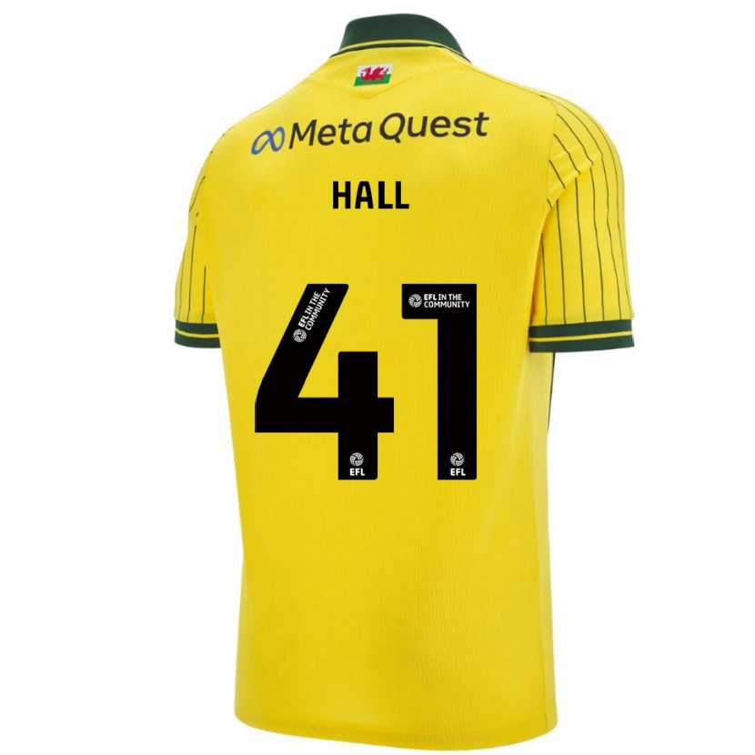 Danxen Hombre Camiseta Liam Hall #41 Amarillo Verde 2ª Equipación 2025/26 La Camisa