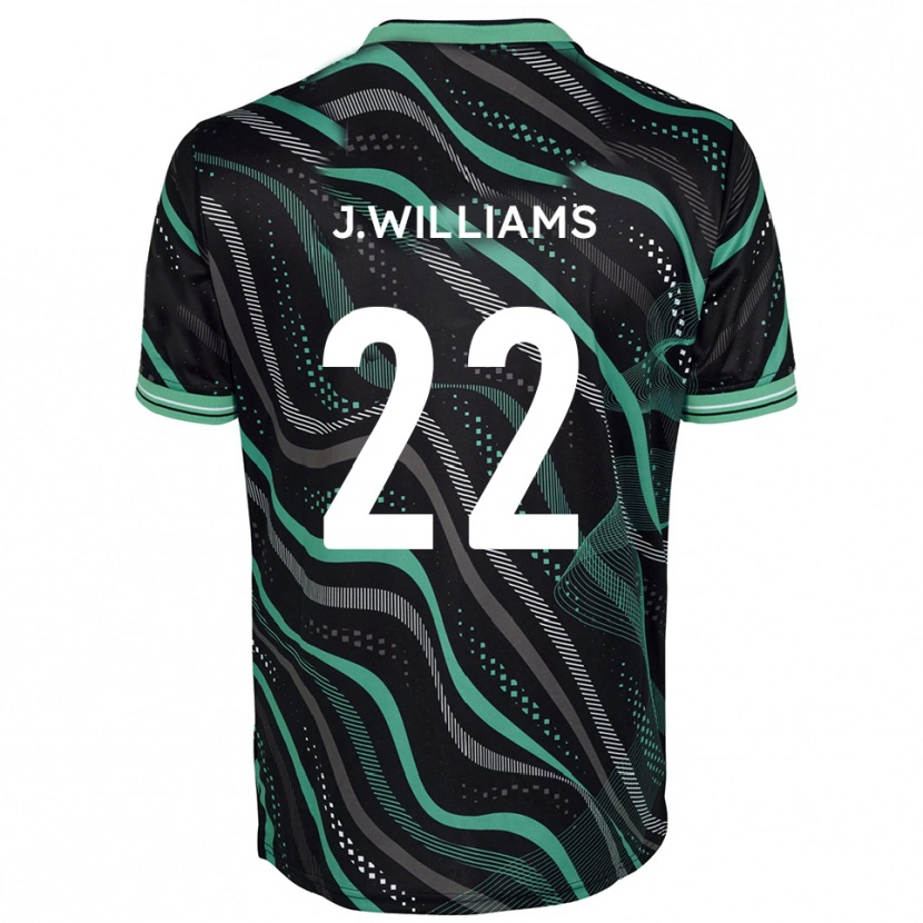 Danxen Hombre Camiseta Josh Williams #22 Negro Verde 2ª Equipación 2025/26 La Camisa