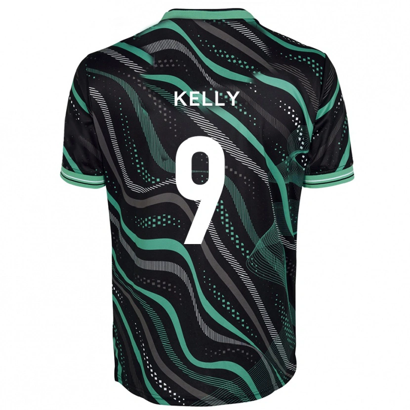 Danxen Hombre Camiseta Georgie Kelly #9 Negro Verde 2ª Equipación 2025/26 La Camisa