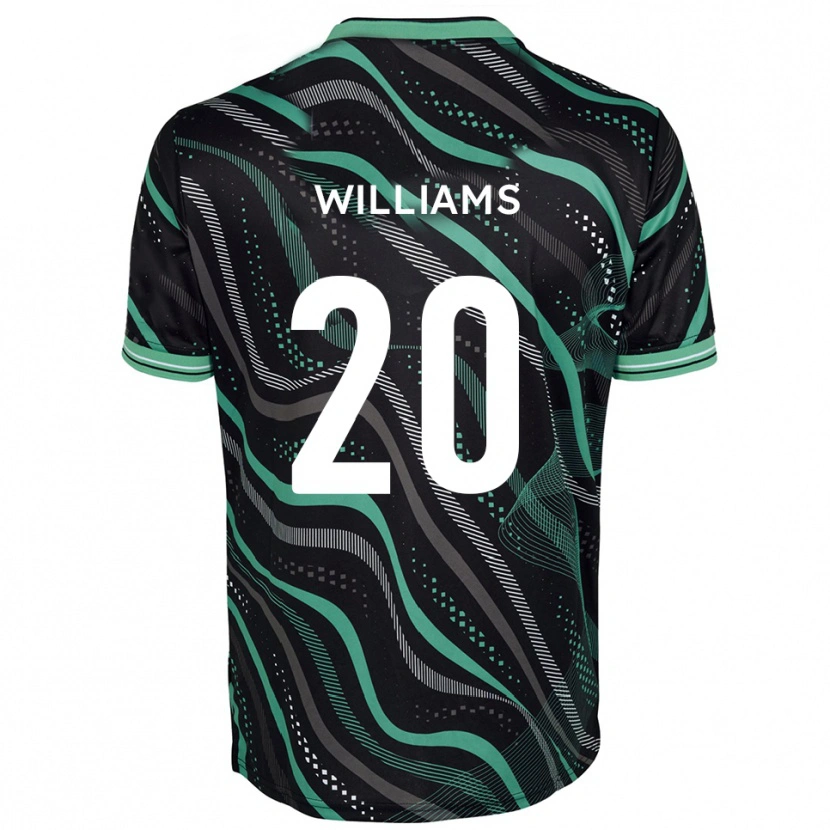 Danxen Hombre Camiseta Ben Williams #20 Negro Verde 2ª Equipación 2025/26 La Camisa