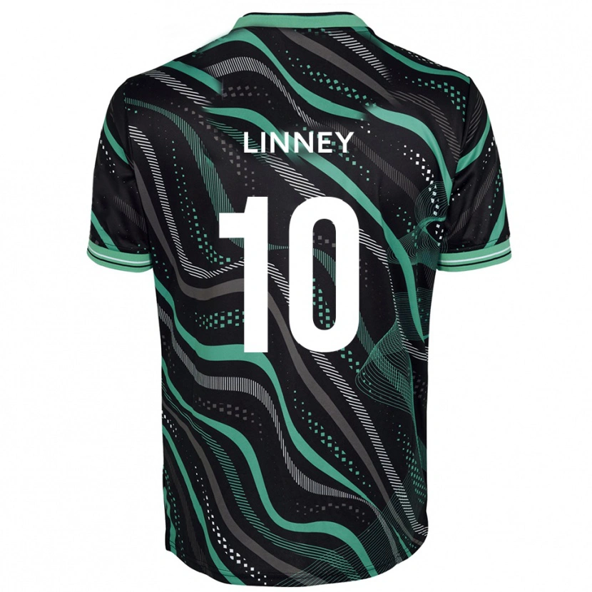 Danxen Hombre Camiseta Regan Linney #10 Negro Verde 2ª Equipación 2025/26 La Camisa