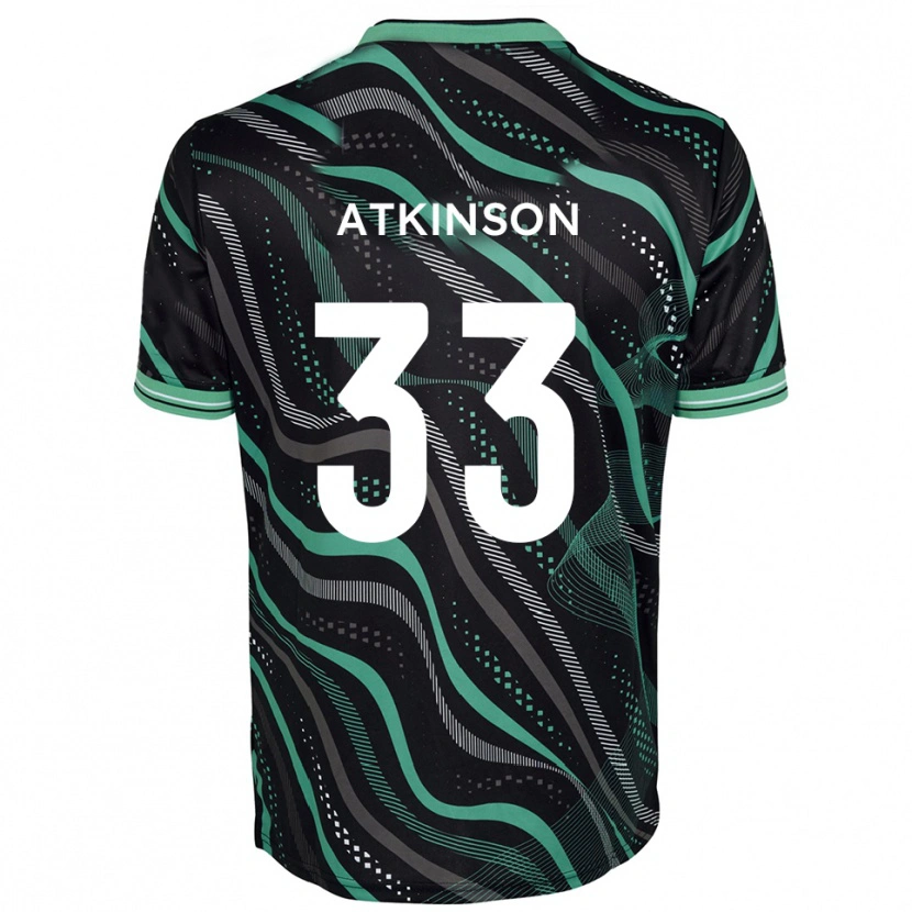 Danxen Hombre Camiseta Hayden Atkinson #33 Negro Verde 2ª Equipación 2025/26 La Camisa