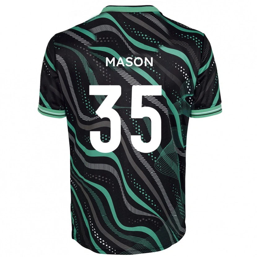 Danxen Hombre Camiseta Seb Mason #35 Negro Verde 2ª Equipación 2025/26 La Camisa