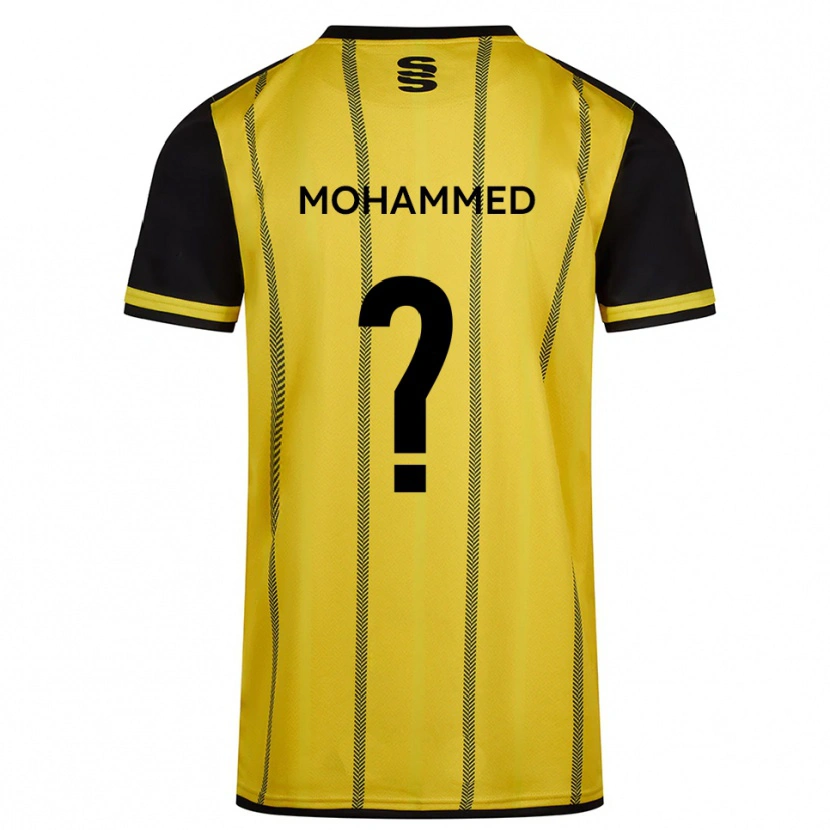 Danxen Hombre Camiseta Faris Mohammed #0 Amarillo Negro 2ª Equipación 2025/26 La Camisa
