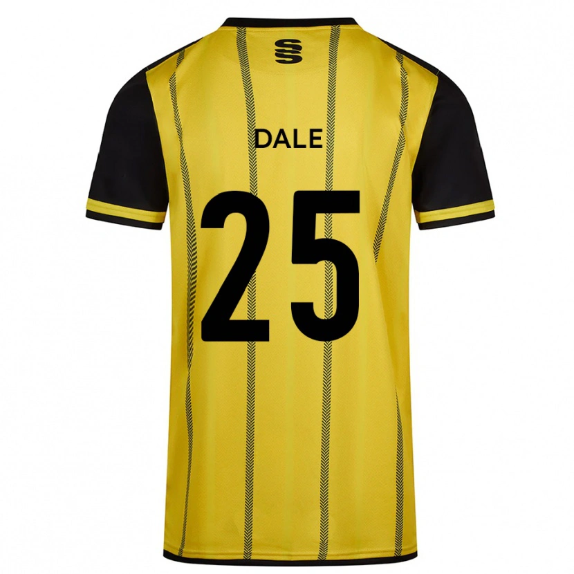 Danxen Hombre Camiseta Natasha Dale #25 Amarillo Negro 2ª Equipación 2025/26 La Camisa