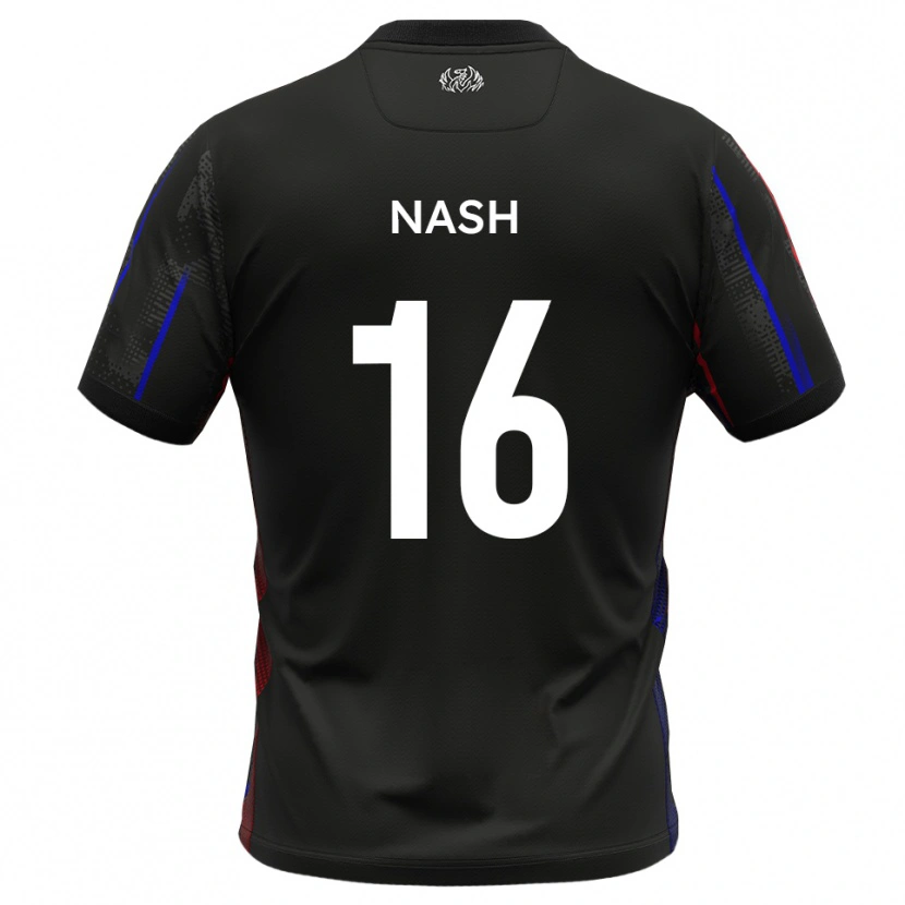 Danxen Hombre Camiseta Pat Nash #16 Negro Rojo 2ª Equipación 2025/26 La Camisa