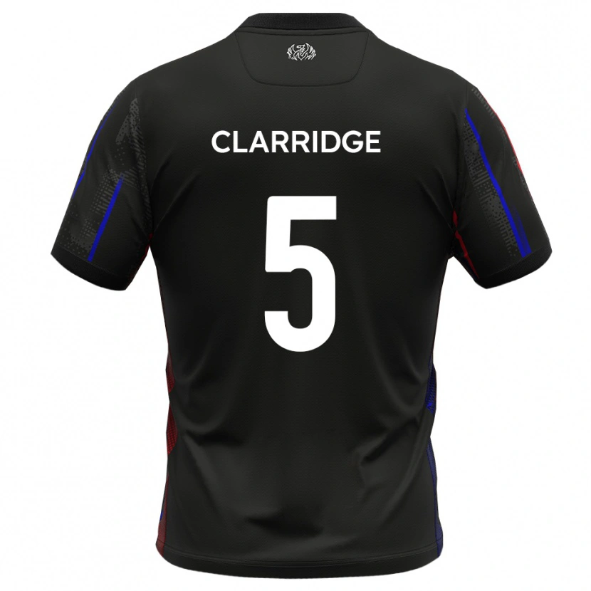 Danxen Hombre Camiseta James Clarridge #5 Negro Rojo 2ª Equipación 2025/26 La Camisa