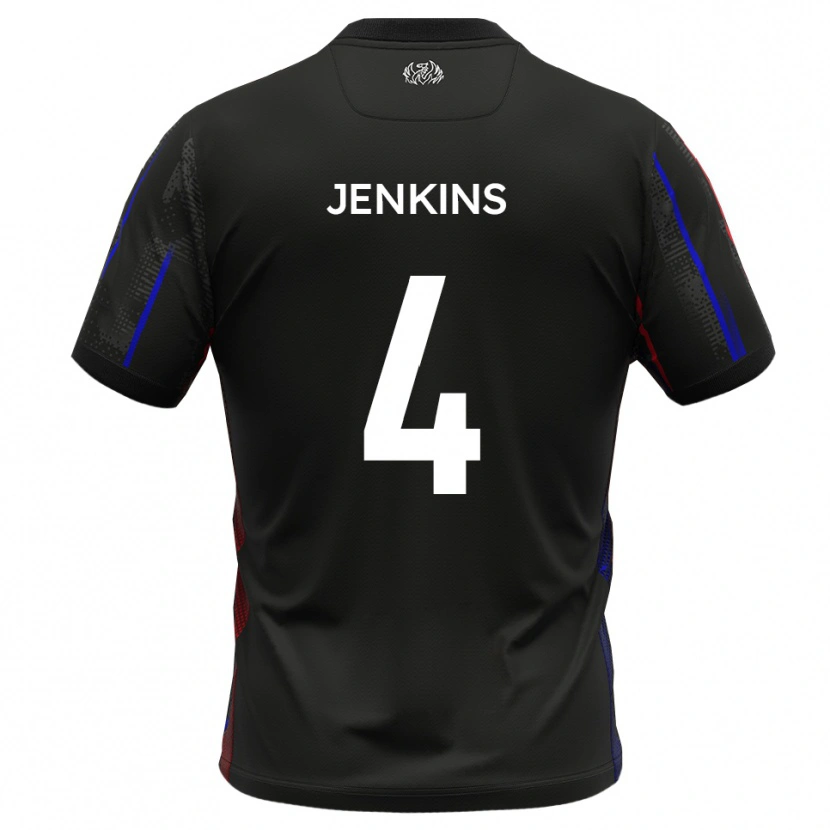 Danxen Hombre Camiseta Luke Jenkins #4 Negro Rojo 2ª Equipación 2025/26 La Camisa