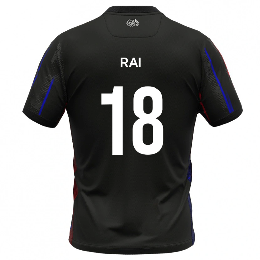Danxen Hombre Camiseta Kiban Rai #18 Negro Rojo 2ª Equipación 2025/26 La Camisa
