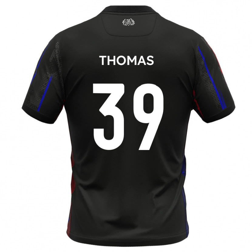 Danxen Hombre Camiseta Kwame Thomas #39 Negro Rojo 2ª Equipación 2025/26 La Camisa