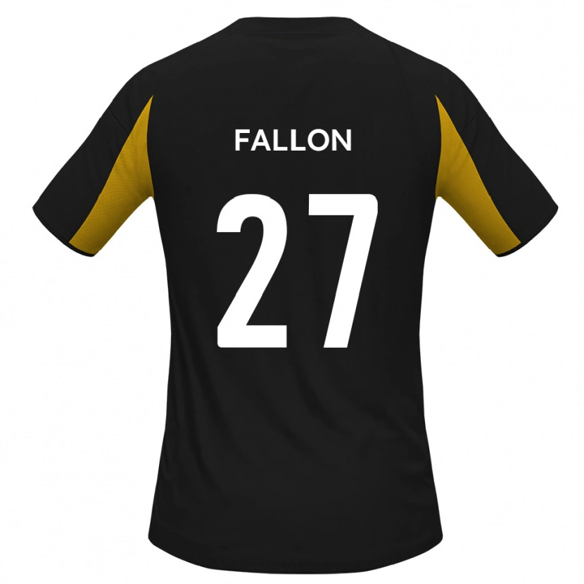 Danxen Hombre Camiseta Louie Fallon #27 Negro Amarillo 2ª Equipación 2025/26 La Camisa