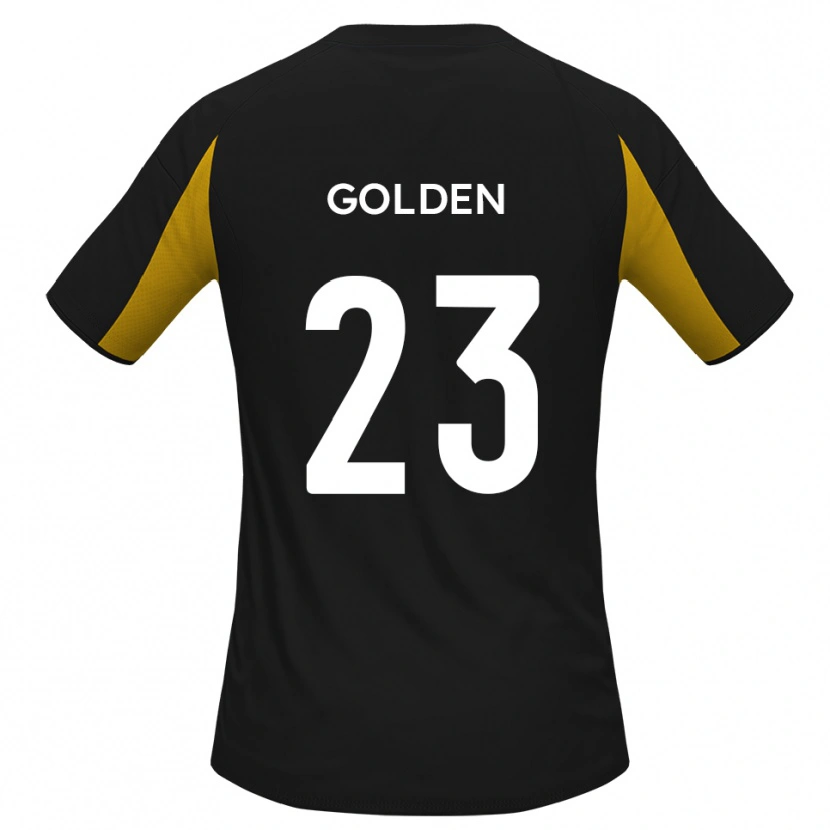 Danxen Hombre Camiseta Tylor Golden #23 Negro Amarillo 2ª Equipación 2025/26 La Camisa