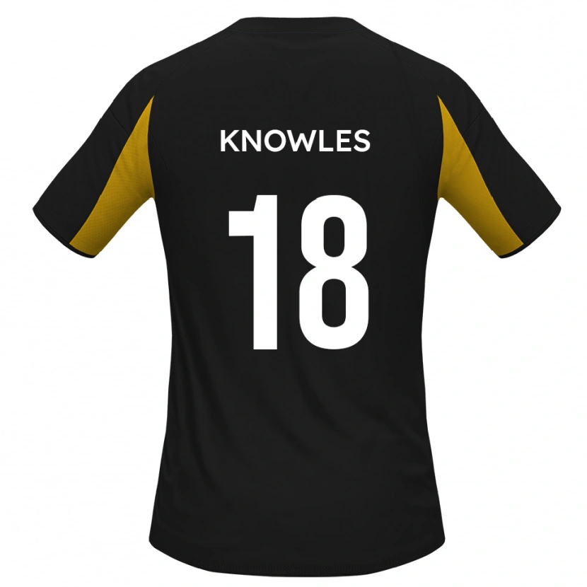 Danxen Hombre Camiseta Jimmy Knowles #18 Negro Amarillo 2ª Equipación 2025/26 La Camisa