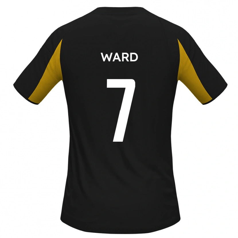 Danxen Hombre Camiseta Keaton Ward #7 Negro Amarillo 2ª Equipación 2025/26 La Camisa