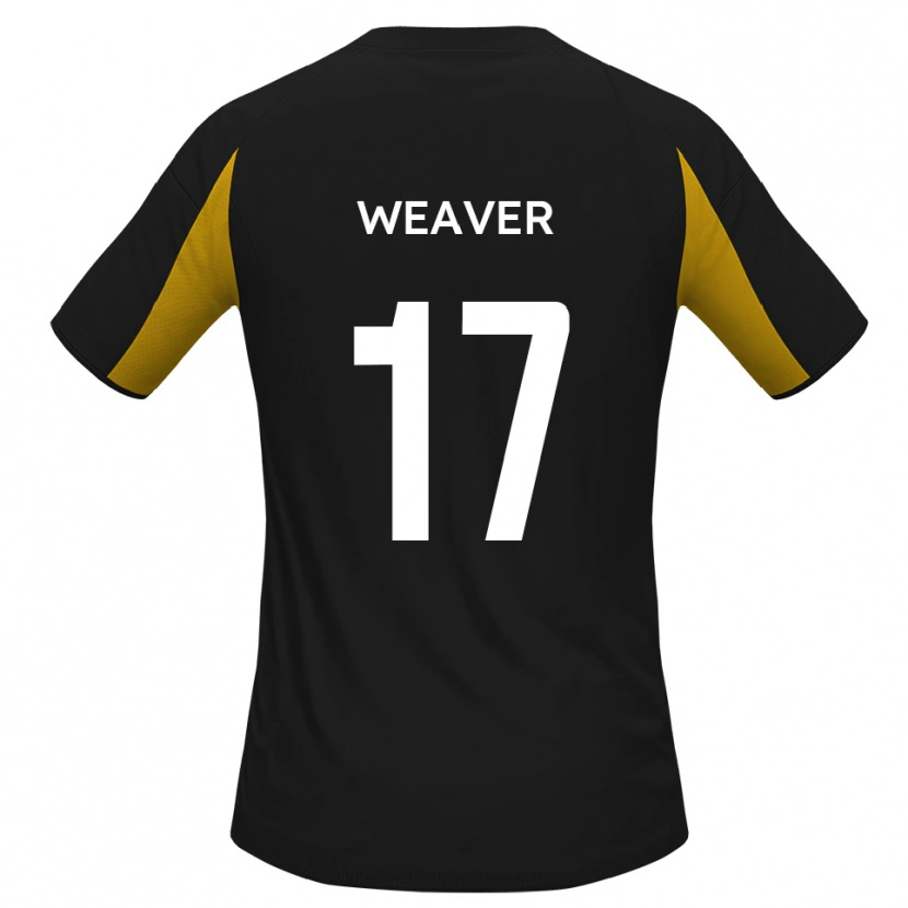 Danxen Hombre Camiseta Lucas Weaver #17 Negro Amarillo 2ª Equipación 2025/26 La Camisa
