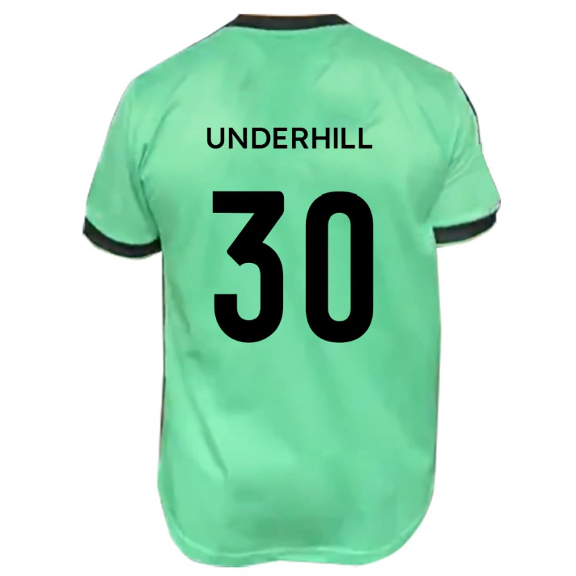 Danxen Hombre Camiseta Connor Underhill #30 Turquesa Negro 2ª Equipación 2025/26 La Camisa