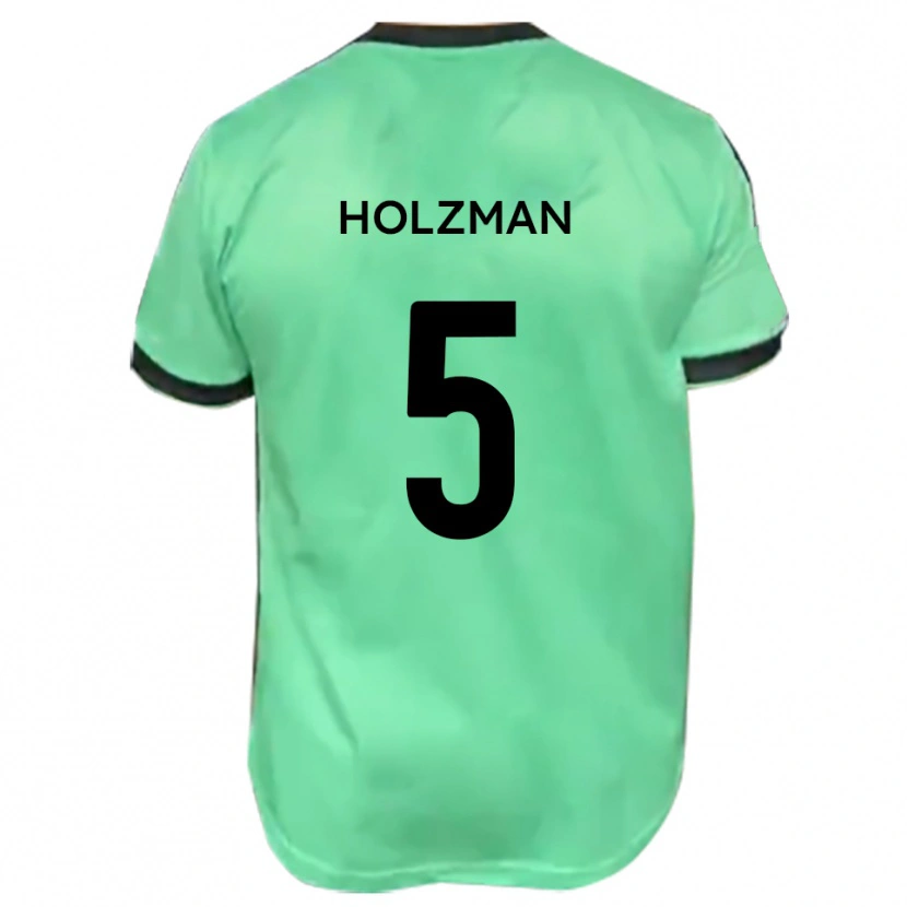 Danxen Hombre Camiseta Louie Holzman #5 Turquesa Negro 2ª Equipación 2025/26 La Camisa