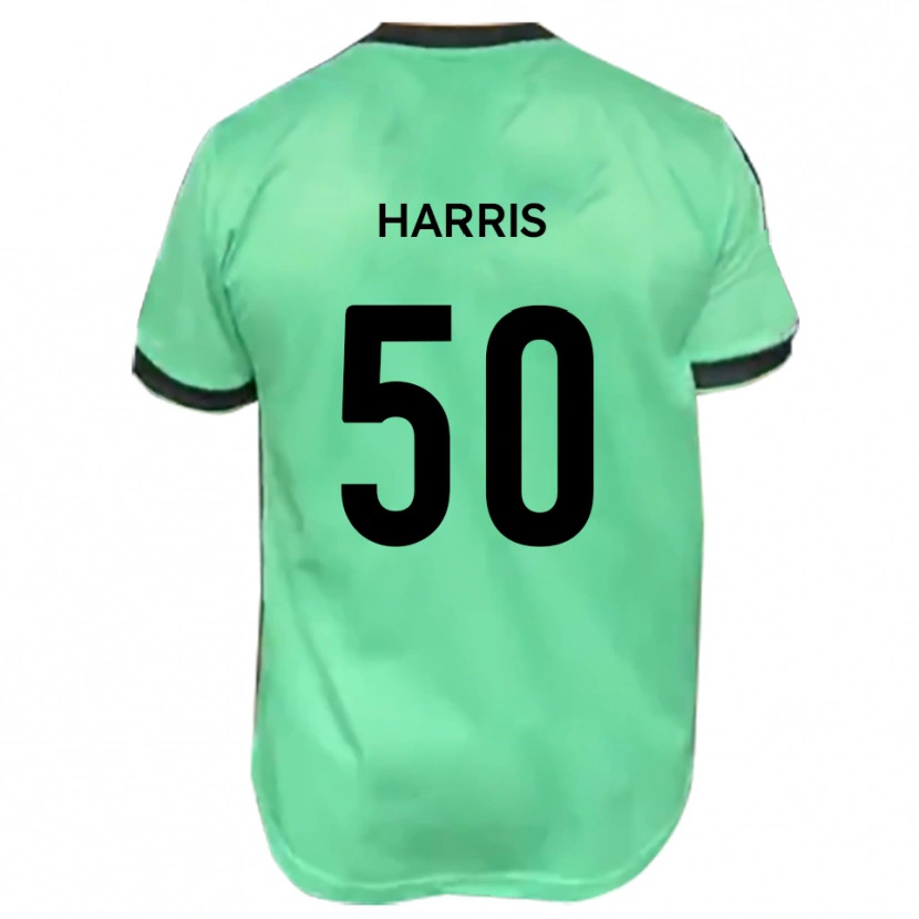 Danxen Hombre Camiseta Archie Harris #50 Turquesa Negro 2ª Equipación 2025/26 La Camisa