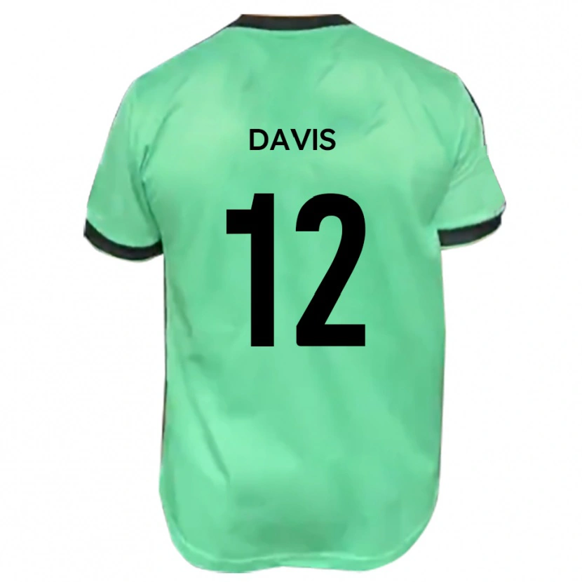 Danxen Hombre Camiseta Sonnie Davis #12 Turquesa Negro 2ª Equipación 2025/26 La Camisa