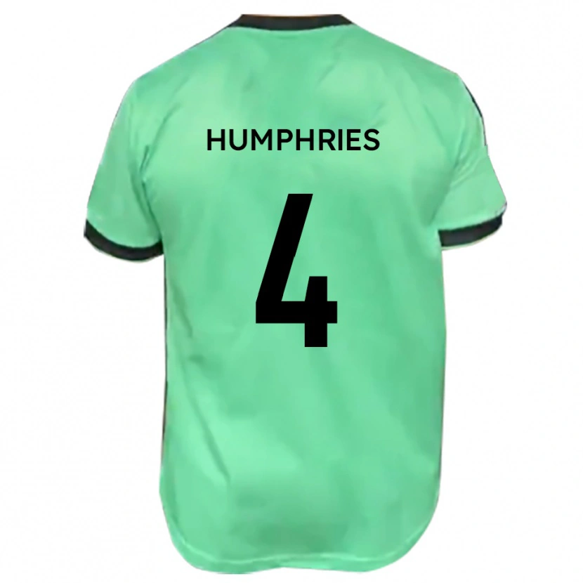 Danxen Hombre Camiseta Lloyd Humphries #4 Turquesa Negro 2ª Equipación 2025/26 La Camisa