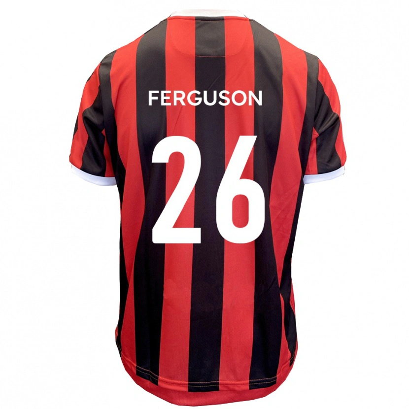 Danxen Hombre Camiseta Kyle Ferguson #26 Rojo Negro 2ª Equipación 2025/26 La Camisa