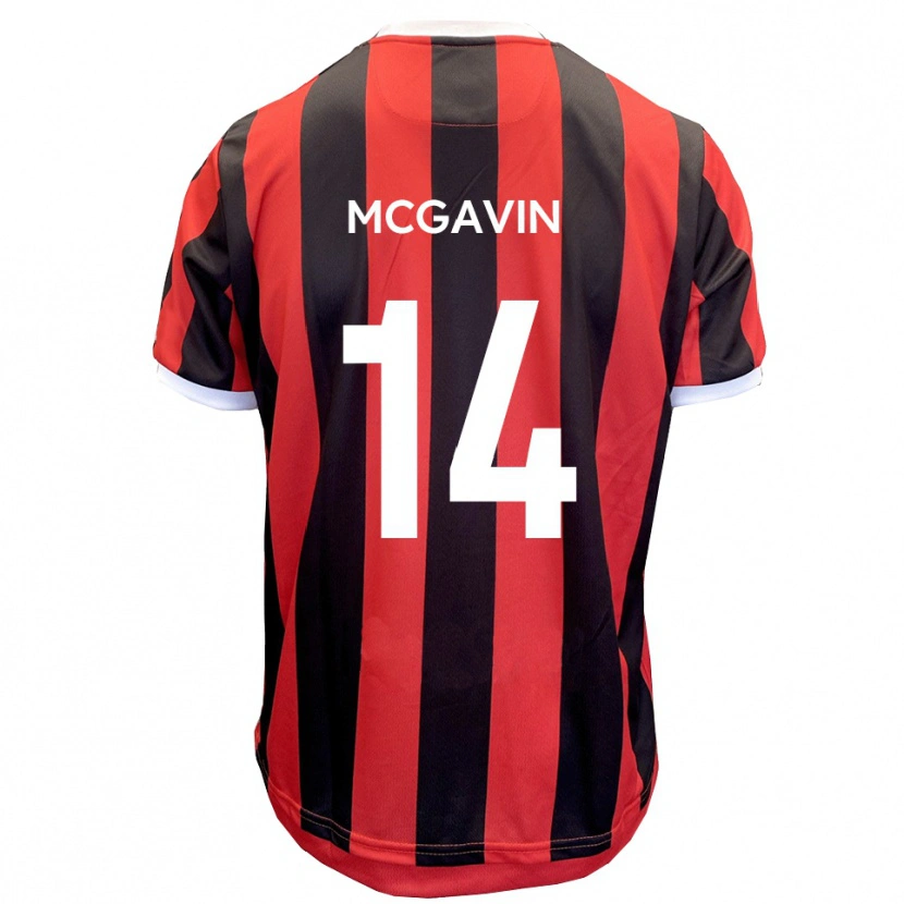 Danxen Hombre Camiseta Brett Mcgavin #14 Rojo Negro 2ª Equipación 2025/26 La Camisa