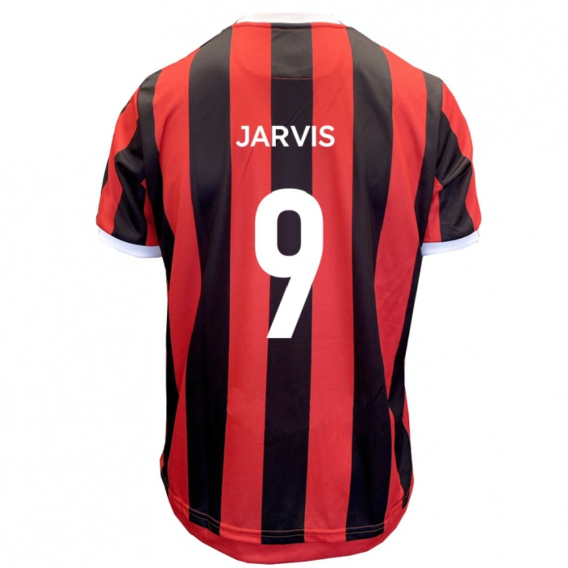 Danxen Hombre Camiseta Aaron Jarvis #9 Rojo Negro 2ª Equipación 2025/26 La Camisa