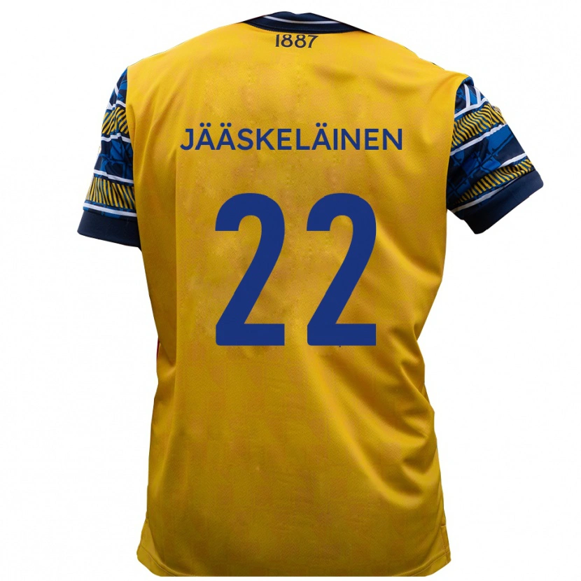 Danxen Hombre Camiseta Will Jääskeläinen #22 Amarillo Negro 2ª Equipación 2025/26 La Camisa