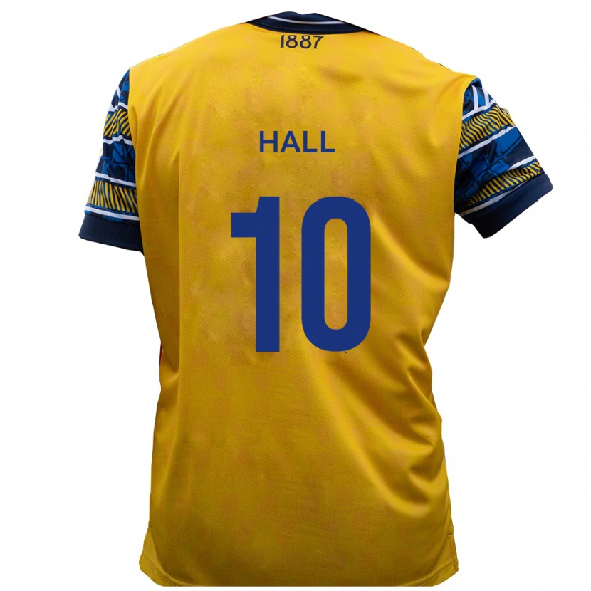 Danxen Hombre Camiseta Luke Hall #10 Amarillo Negro 2ª Equipación 2025/26 La Camisa