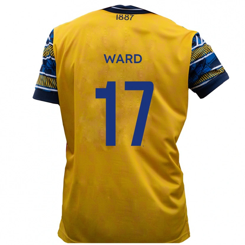 Danxen Hombre Camiseta Matt Ward #17 Amarillo Negro 2ª Equipación 2025/26 La Camisa