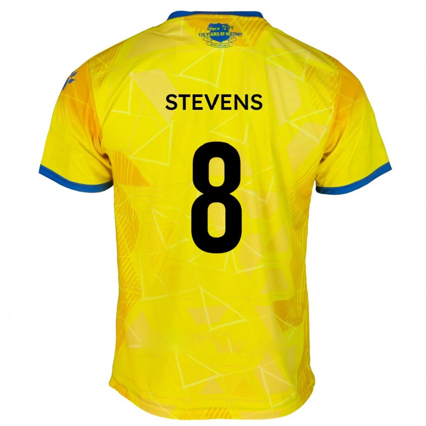 Danxen Hombre Camiseta James Stevens #8 Amarillo Azul 2ª Equipación 2025/26 La Camisa