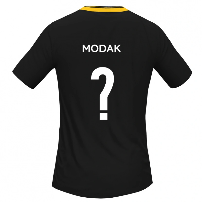 Danxen Hombre Camiseta Sophie Modak #0 Negro Amarillo 2ª Equipación 2025/26 La Camisa