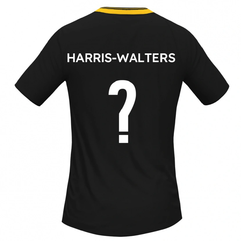 Danxen Hombre Camiseta Ilanna Harris-Walters #0 Negro Amarillo 2ª Equipación 2025/26 La Camisa