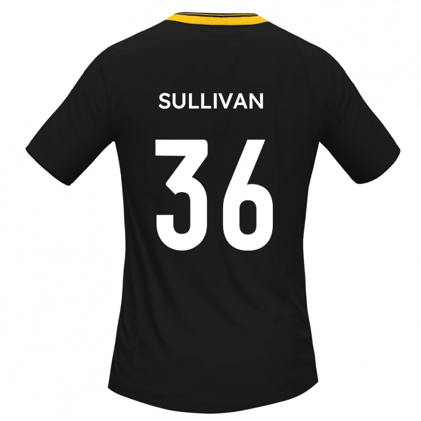 Danxen Hombre Camiseta Cameron Sullivan #36 Negro Amarillo 2ª Equipación 2025/26 La Camisa