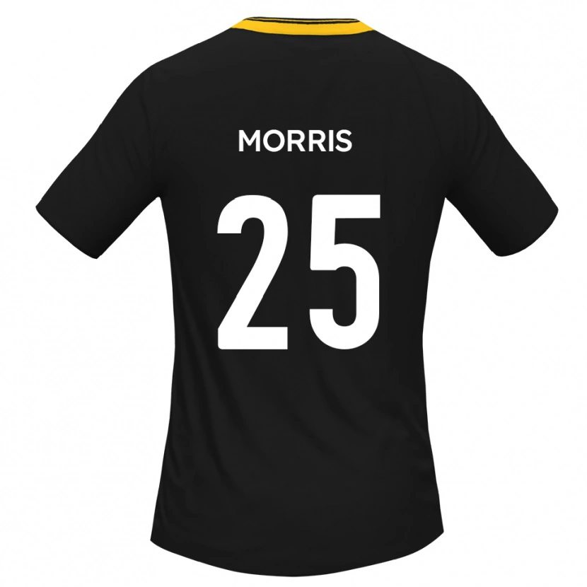 Danxen Hombre Camiseta Chad Morris #25 Negro Amarillo 2ª Equipación 2025/26 La Camisa