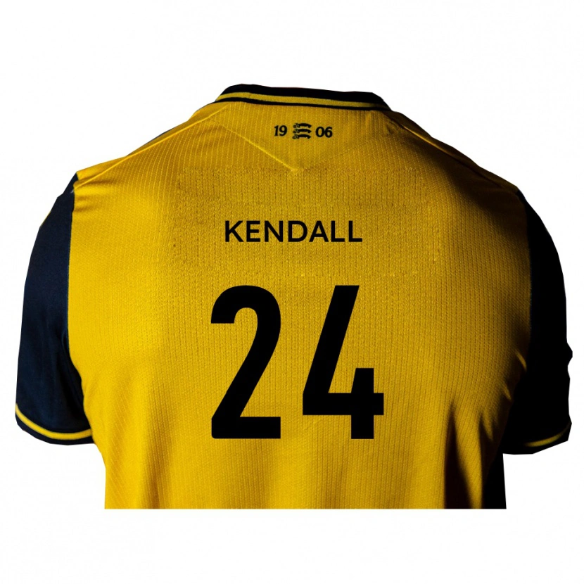 Danxen Hombre Camiseta Charley Kendall #24 Amarillo Negro 2ª Equipación 2025/26 La Camisa