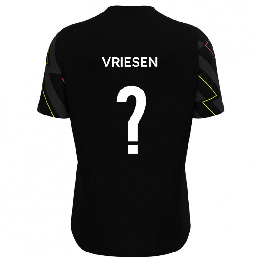Danxen Hombre Camiseta Fabian Vriesen #0 Negro Gris 2ª Equipación 2025/26 La Camisa