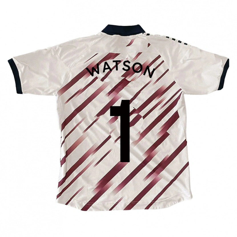 Danxen Hombre Camiseta Rory Watson #1 Blanco Rojo 2ª Equipación 2025/26 La Camisa